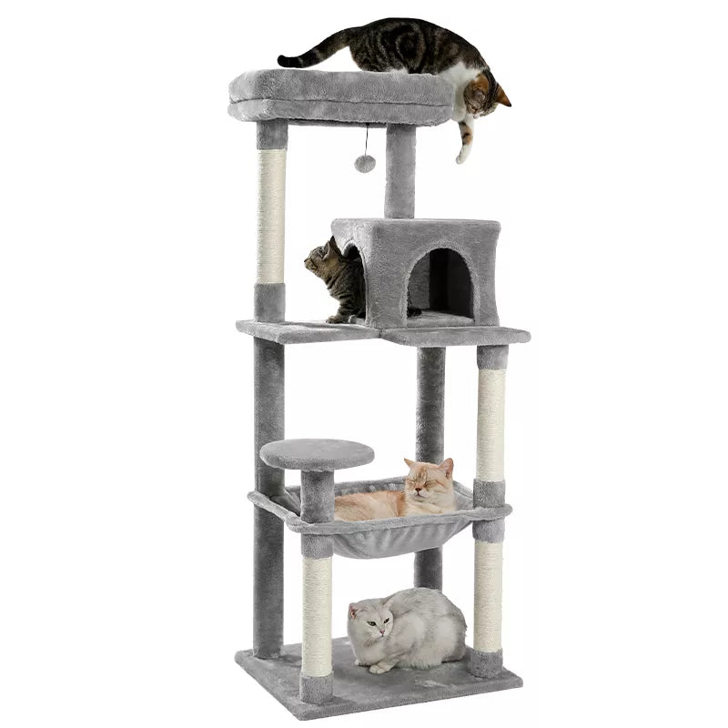 (Copy) Cat Tree Tower Condo Playground Cage Kitten Multi-Level Activity Center Play House Medium Scratching Post Furniture Plush