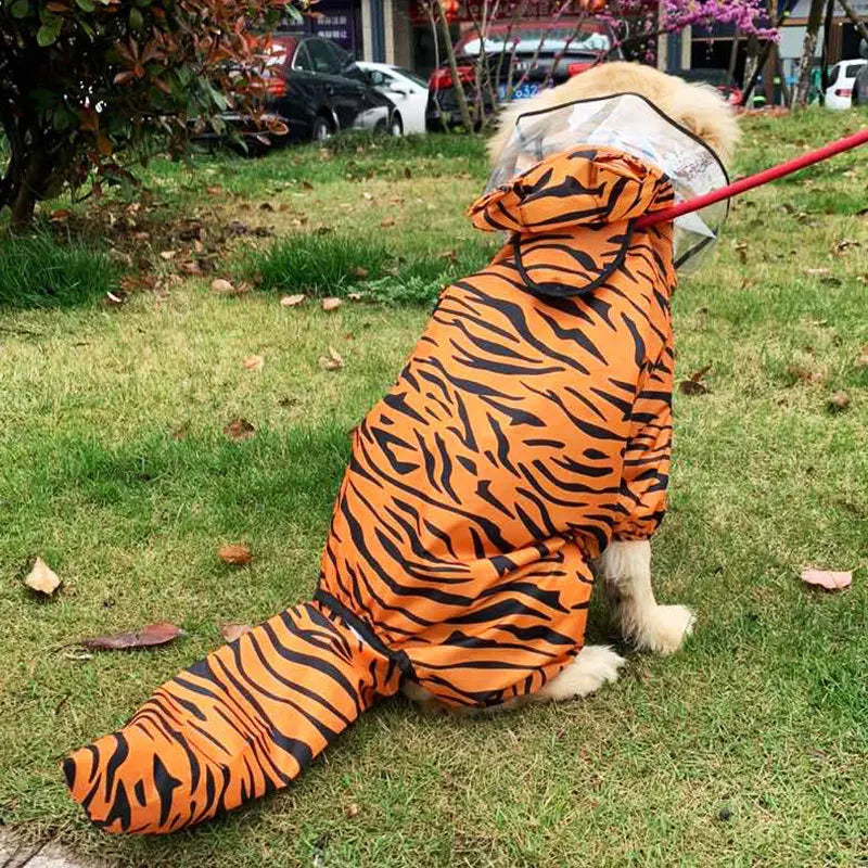 Funny Dinosaur Cosplay Raincoat for Medium to Large Dogs