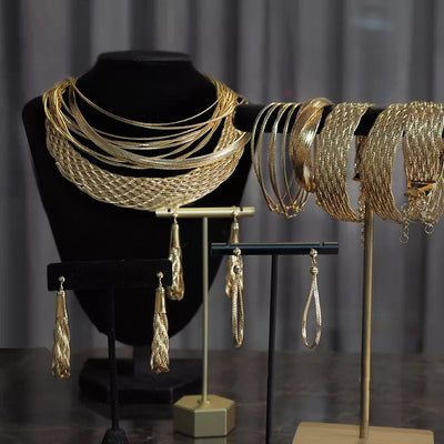 18K Gold Lace Jewelry Set by UBESTNICE