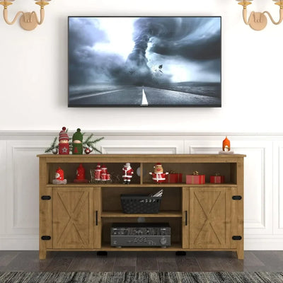 (Copy) Farmhouse Barn Door TV Stand for 65 Inch TV Modern Entertainment Center for 300 Lbs Luxury Cabinet Stands Furniture Living Room