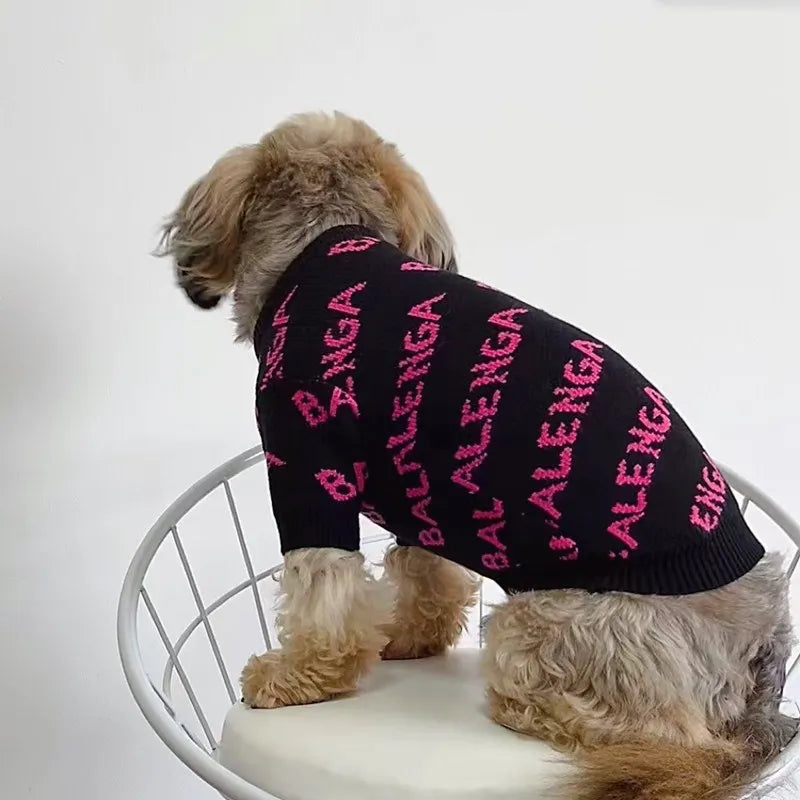 Letter Knitting Sweater for Stylish Small Dogs